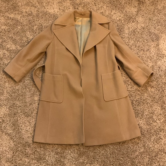 Alois Schoker? Tan trench coat, thrifted, worn, still wearable - Picture 1 of 5